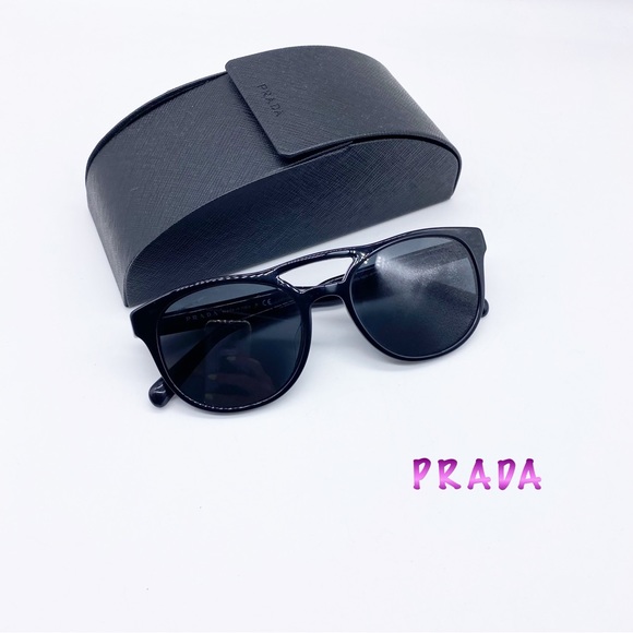 Prada Accessories - PRADA Black Aviators PR13TS